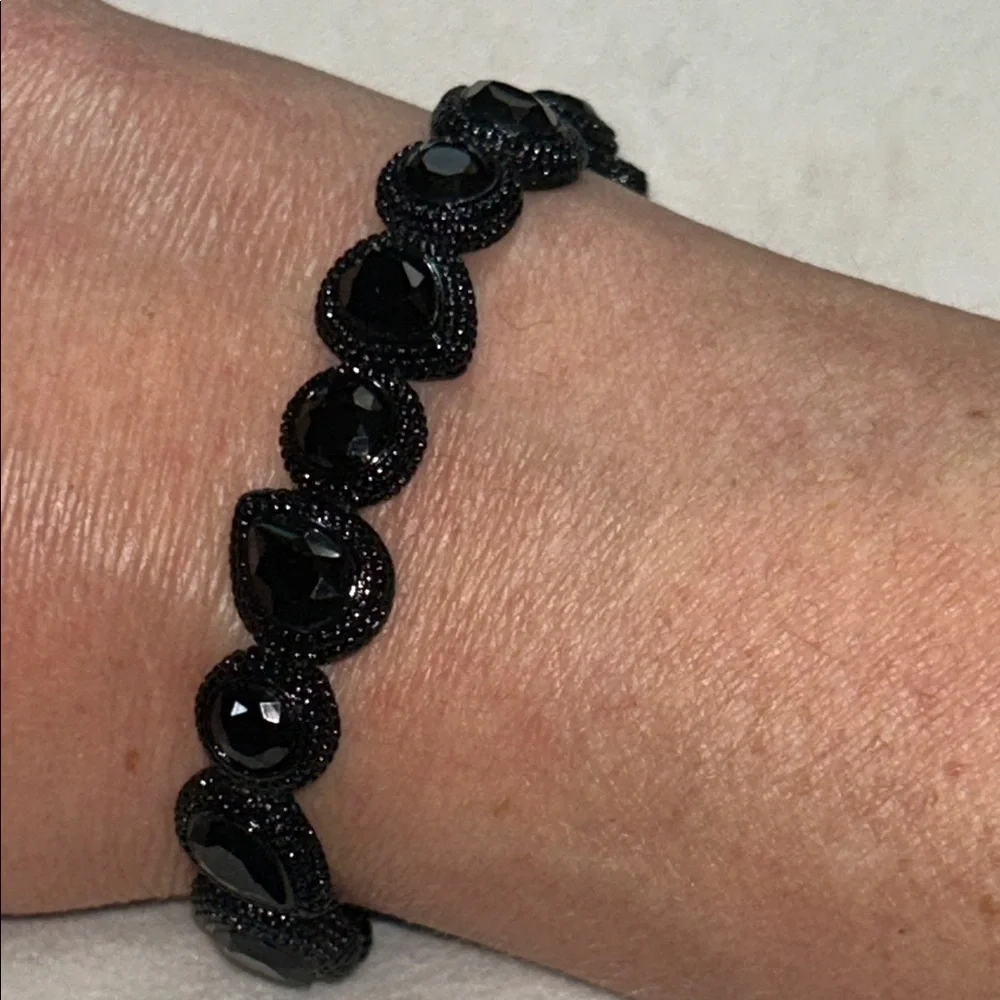Napier Jet Black Beaded Bracelet